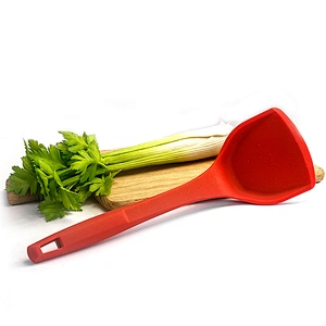 Food grade kitchen cooking utensils silicone spatula turner silicone nonstick pan shovel long handle spatual