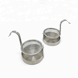 Novelty stainless steel mesh tea infuser with drip tray