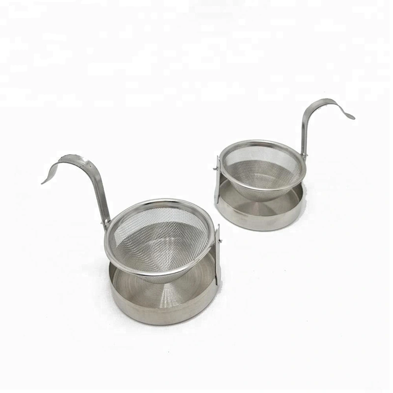 Novelty stainless steel mesh tea infuser with drip tray