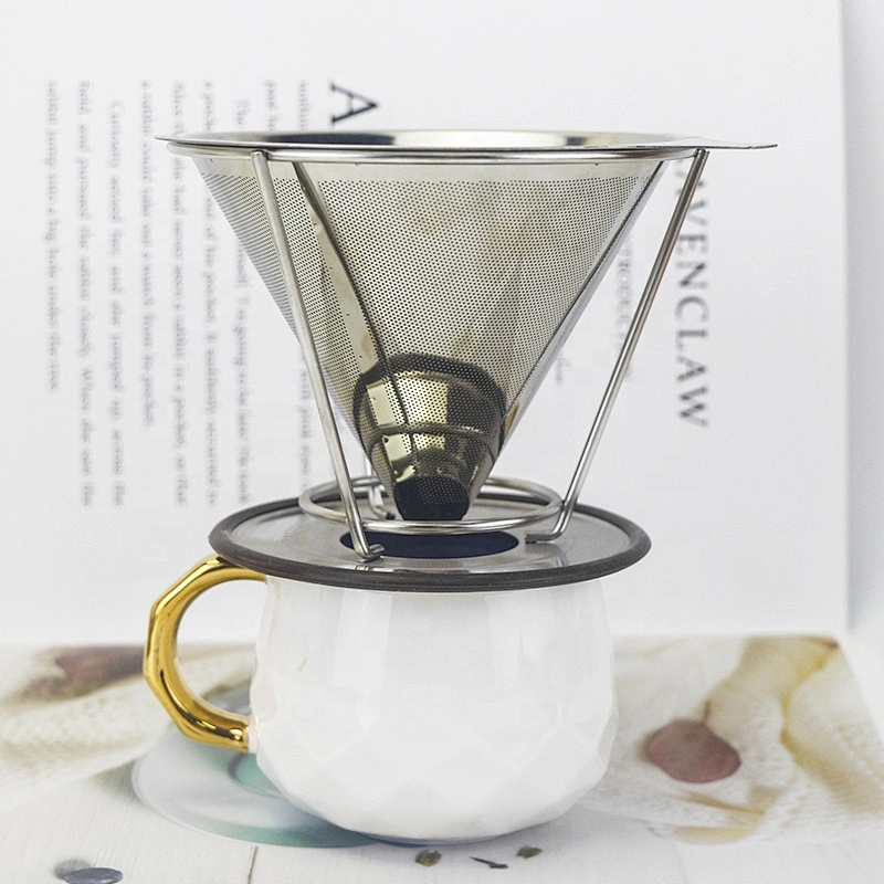 Good quality stainless steel  drip coffee filter coffee maker with stand