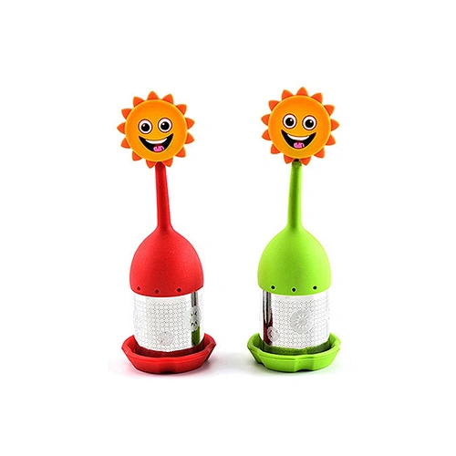 Food grade Sun with smile silicone tea infuser