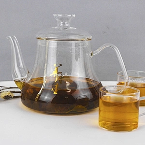 hot selling 900 and 1200ml tea glass kettle teapot with infuser