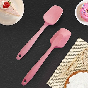 silicone spatula Non-Stick Heat Resistant set pastry baking tools  pink kitchen utensils