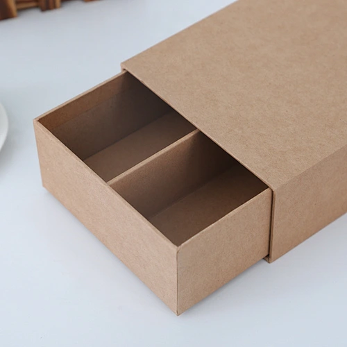 Nice design kraft kaper box drawer box with inside tray