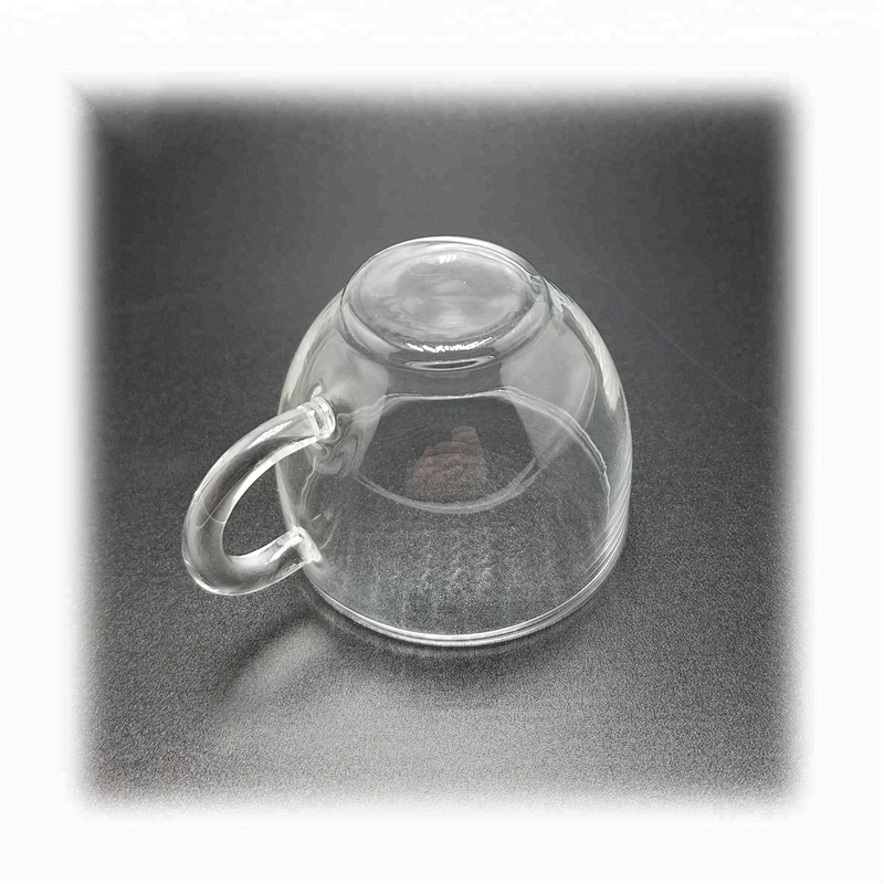 100ML  heat resistant glass small capacity tea cup mug with handle