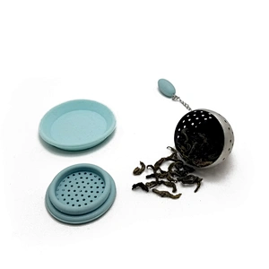 Food grade cup shape tea infuser with silicone holder
