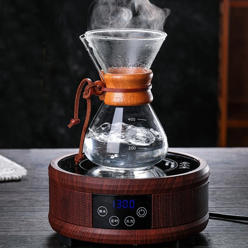 High Borosilicate glass coffee pot with stainless steel coffee filter set