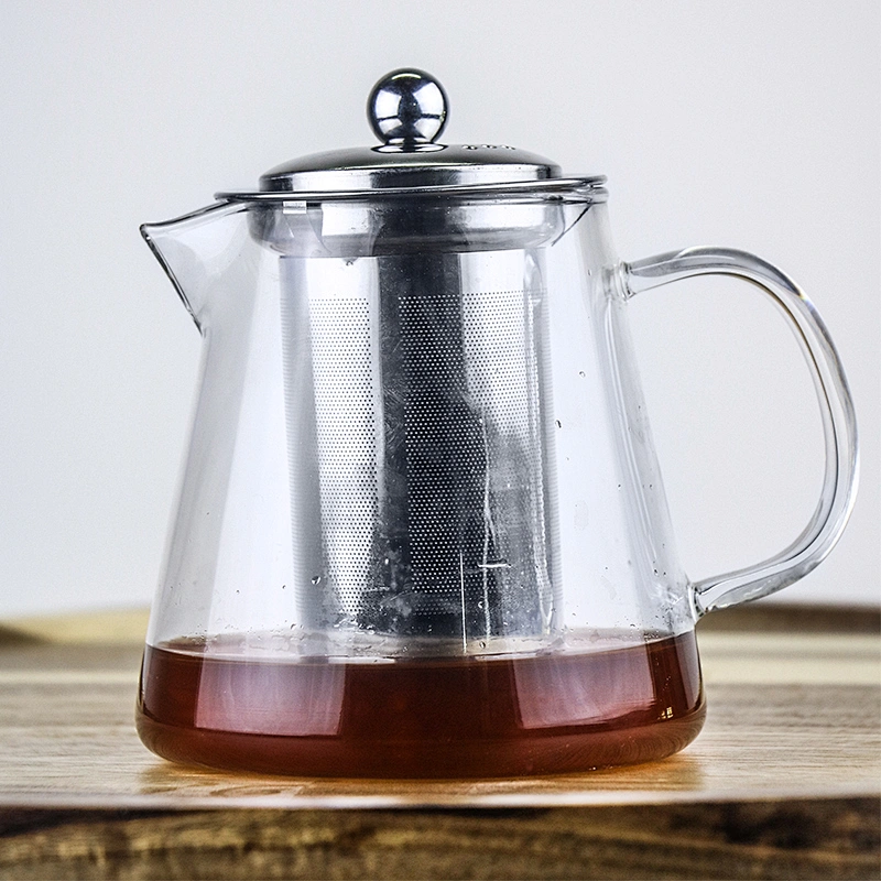 500ML Wholesale high borosilicate heat resistant glass tea pot with infuser