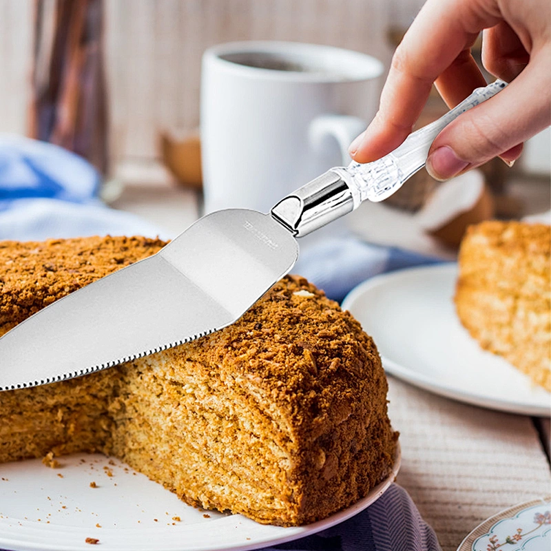 Pizza Shovel cutter stainless steel crystal handle Wedding Cake Knife and Server kitchen gadgets pastry cutter
