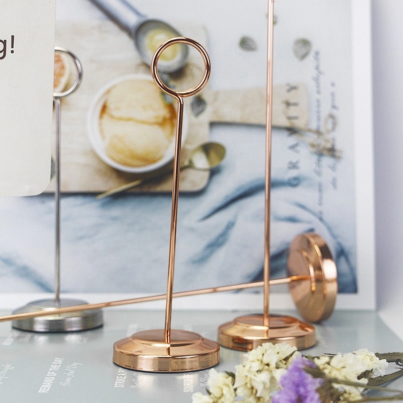 Novelty  gift card Name Card Menu Holder stand with Ring Clip