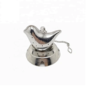 High quality stainless steel bird shape tea infuser with chain