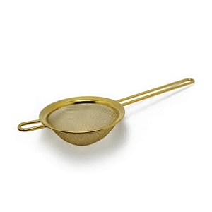 Stainless steel titanium gold plating mesh half ball shape tea infuser with chain