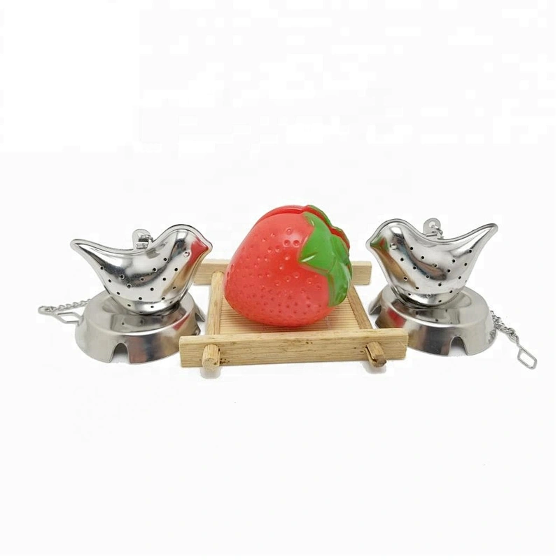 High quality stainless steel bird shape tea infuser with chain