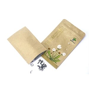 Customizing standing biodegradable tea bag kraft paper bag