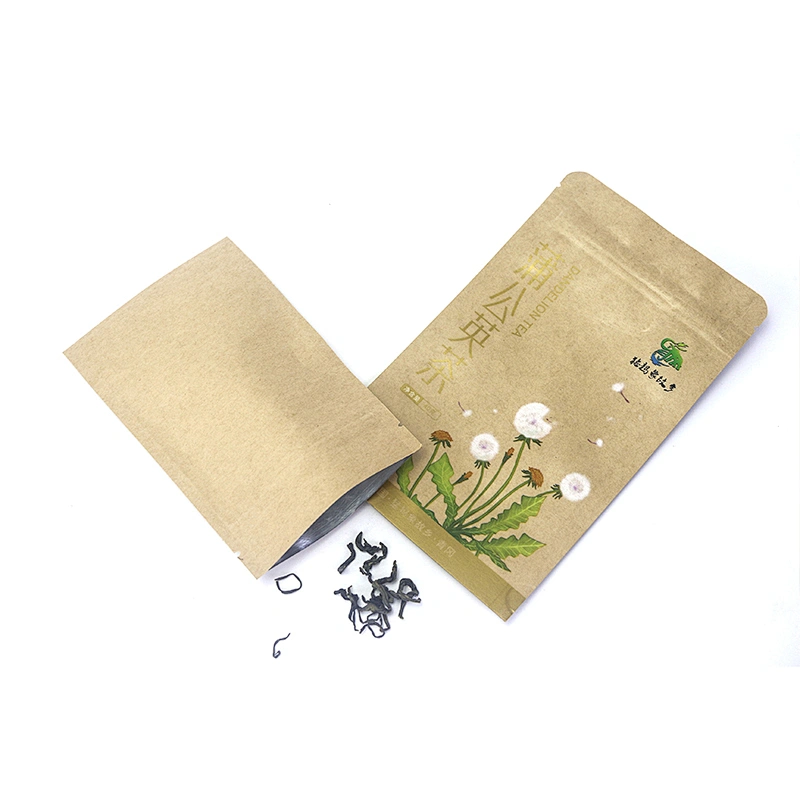 Customizing standing biodegradable tea bag kraft paper bag