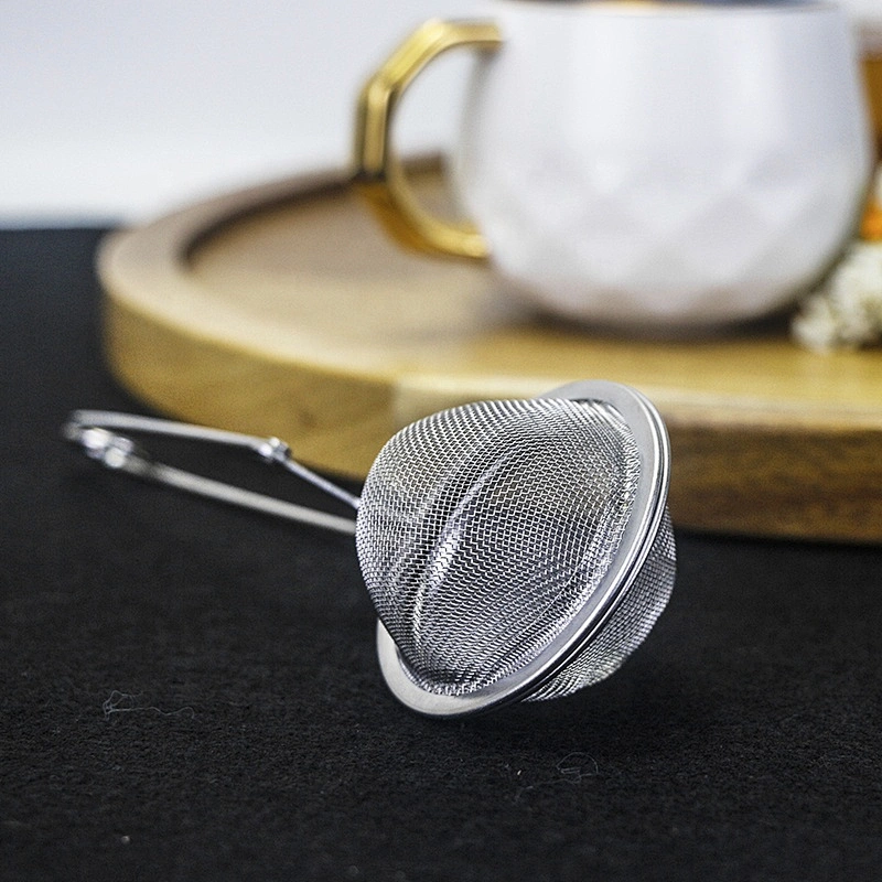 High quality stainless steel mesh ball shape tea infuser tea strainer with Handle
