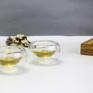 Favorable price new design factory customized glass mug drinking double wall glass cup