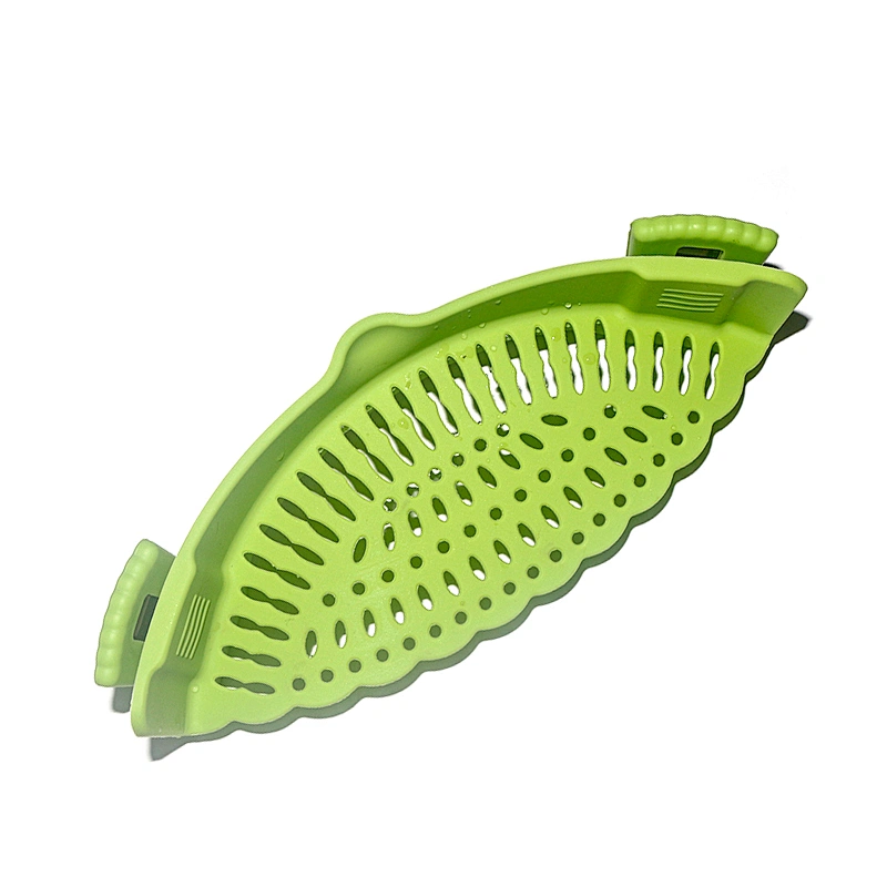 kitchen tools water filter Kitchen silicone strainer rice Pot side drainer Fruit and vegetable noodle filter water baffle