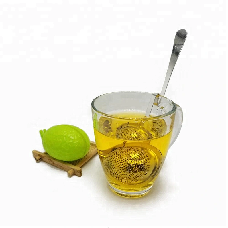 Food grade stainless steel tea strainer ball shape tea infuser with long handle