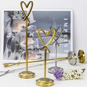 Heart shape menu card holder stand outdoor menu holder China manufacturer