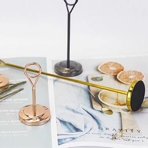 Different color Double Ring Clip gift Name Card Menu Holder