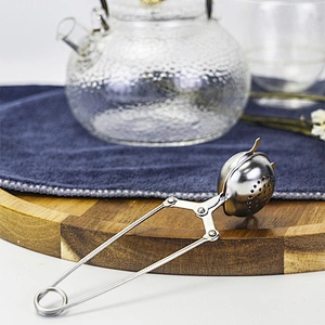 High quality stainless steel teapot tea infuser tea strainer with clamping handle
