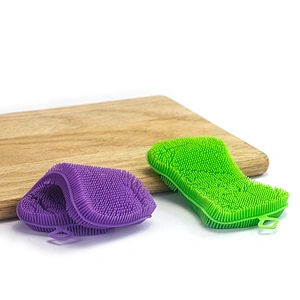 Wholesale Sliconecleaning brush Kitchen Accessories Dish washing Sponge Kitchenware Brushes Kitchen Tools