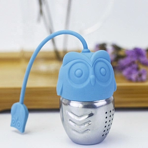 Cute Tea Infuser silicone Owl Shape Loose Tea Strainer tea filter