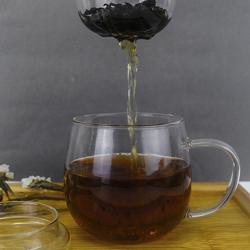 400 ML high borosilicate heat resistant glass tea cup mug with glass infuser and lid