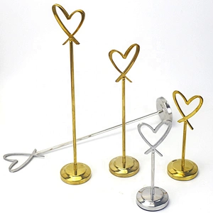 Heart shape menu card holder stand outdoor menu holder China manufacturer