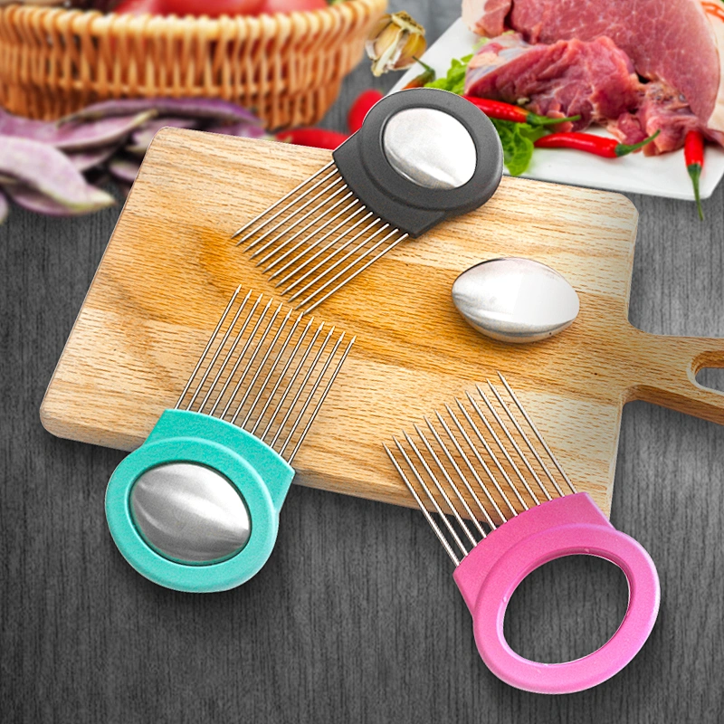 OEM/ODM kitchen accessories vegetable  tools stainless steel Onion Tomato Lemon Grater Chopper machine cutter with soap