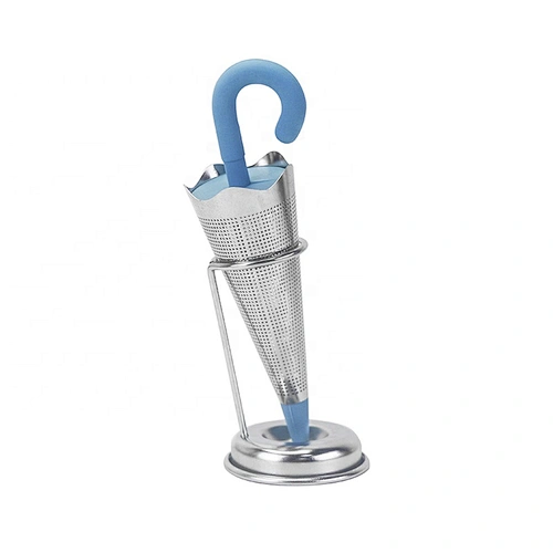 Stainless Steel 304 Umbrella Shape Silicone Tea Infuser with Stand for tea mug