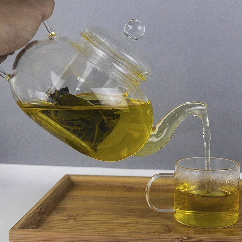 Factory price high borosilicate heat resistant glass teapot tea maker with glass infuser