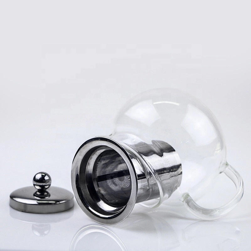 2021 new design 400/600/800/1000/1300ML pyrex glass teapot with infuser