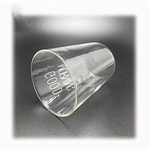300 ML  high borosilicate heat resistant glass tea coffee cup juice mug with good morning logo