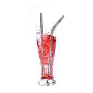 Environmental high quality reusable stainless steel 8*215mm drinking straw