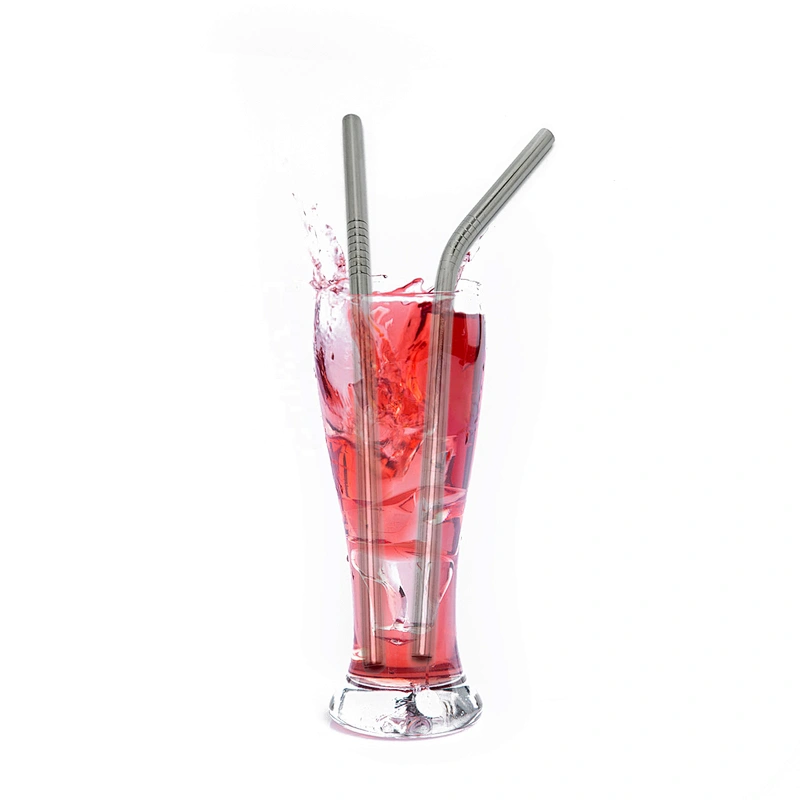 Environmental high quality reusable stainless steel 8*215mm drinking straw