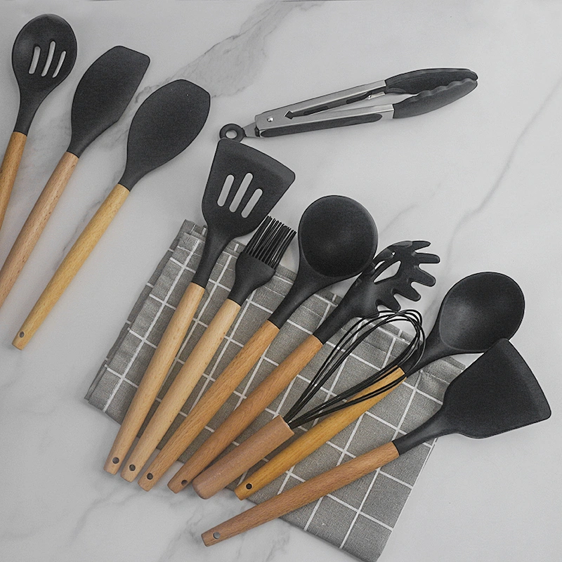 12 Pcs amazon hot selling silicone kitchen accessories set