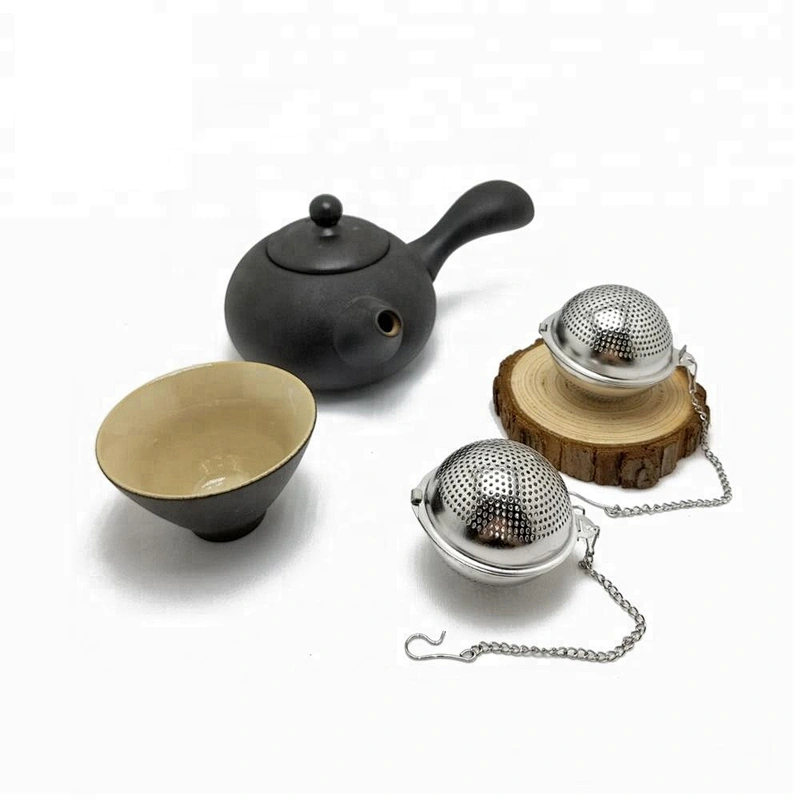 High quality stainless steel ball shape tea infuser tea strainer with chain
