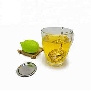 Novelty stainless steel conch shape tea strainer tea infuser with chain