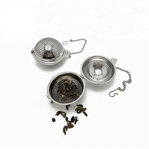 High quality stainless steel ball shape tea infuser tea strainer with chain