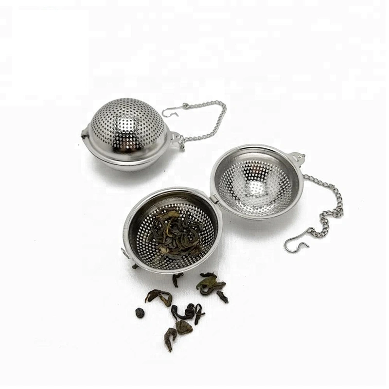High quality stainless steel ball shape tea infuser tea strainer with chain