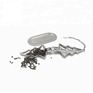 High quality stainless steel christmas tree shape tea infuser with chain