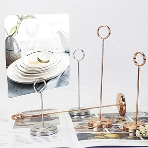 Novelty  gift card Name Card Menu Holder stand with Ring Clip