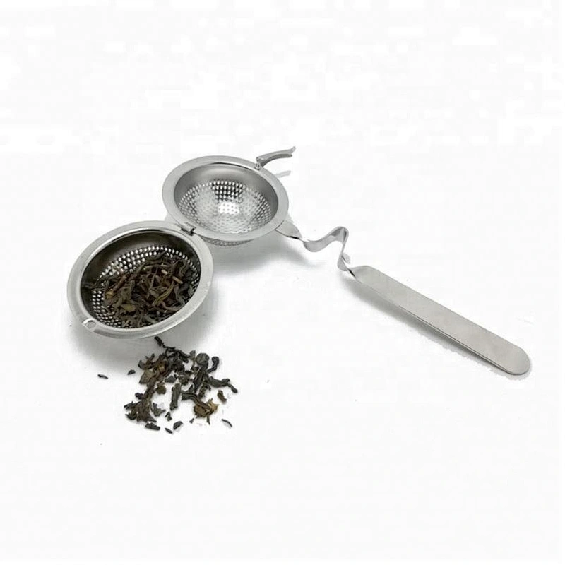 metal  ball shape tea infuser stainless steel tea strainer tea filter  with curving  handle