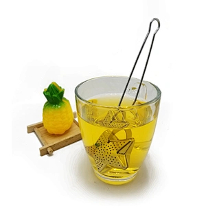 High quality stainless steel star shape tea infuser tea strainer with clamping handle