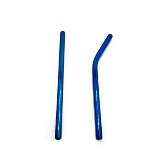 Colorful reusable stainless steel 12*241mm drinking straw