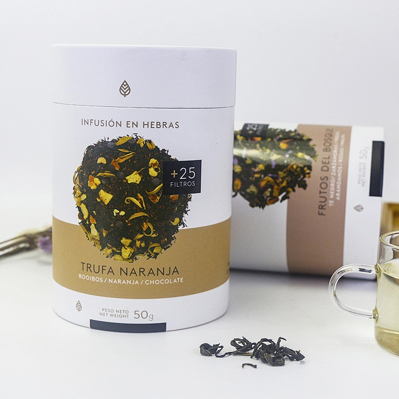 Round Gift Packaging Cardboard box tube tea container gift Paper Tea Box