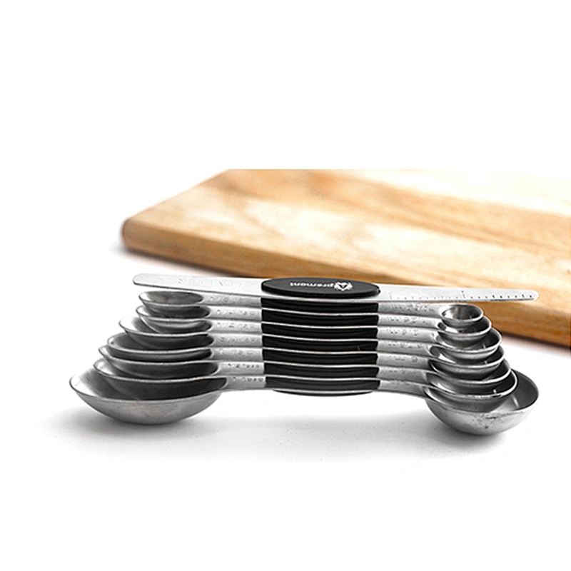 Magnetic Measuring Spoons Set of 8 Stainless Steel Tablespoon