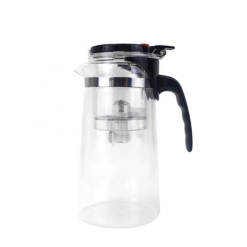 Hot selling high borosilicate heat resistant glass teapot tea maker with button